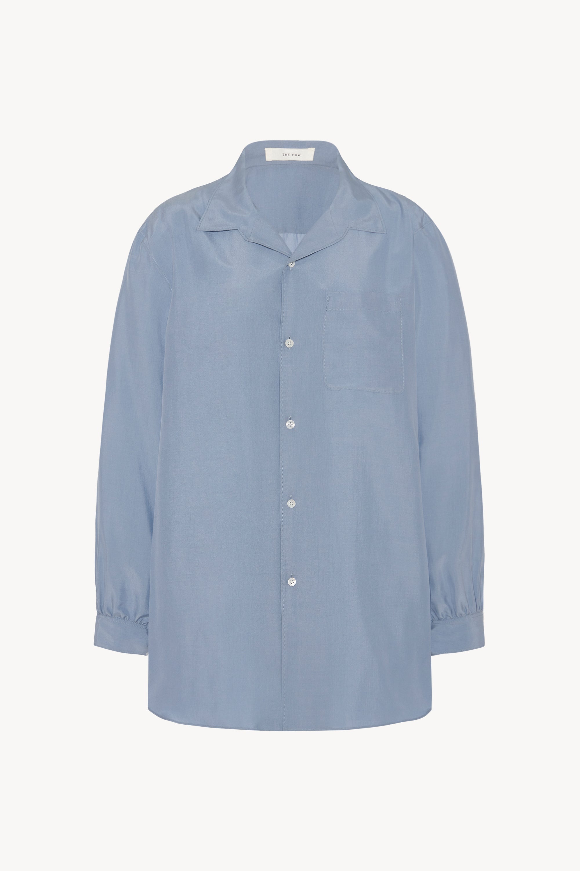 Kiton Shirt Blue in Silk – The Row