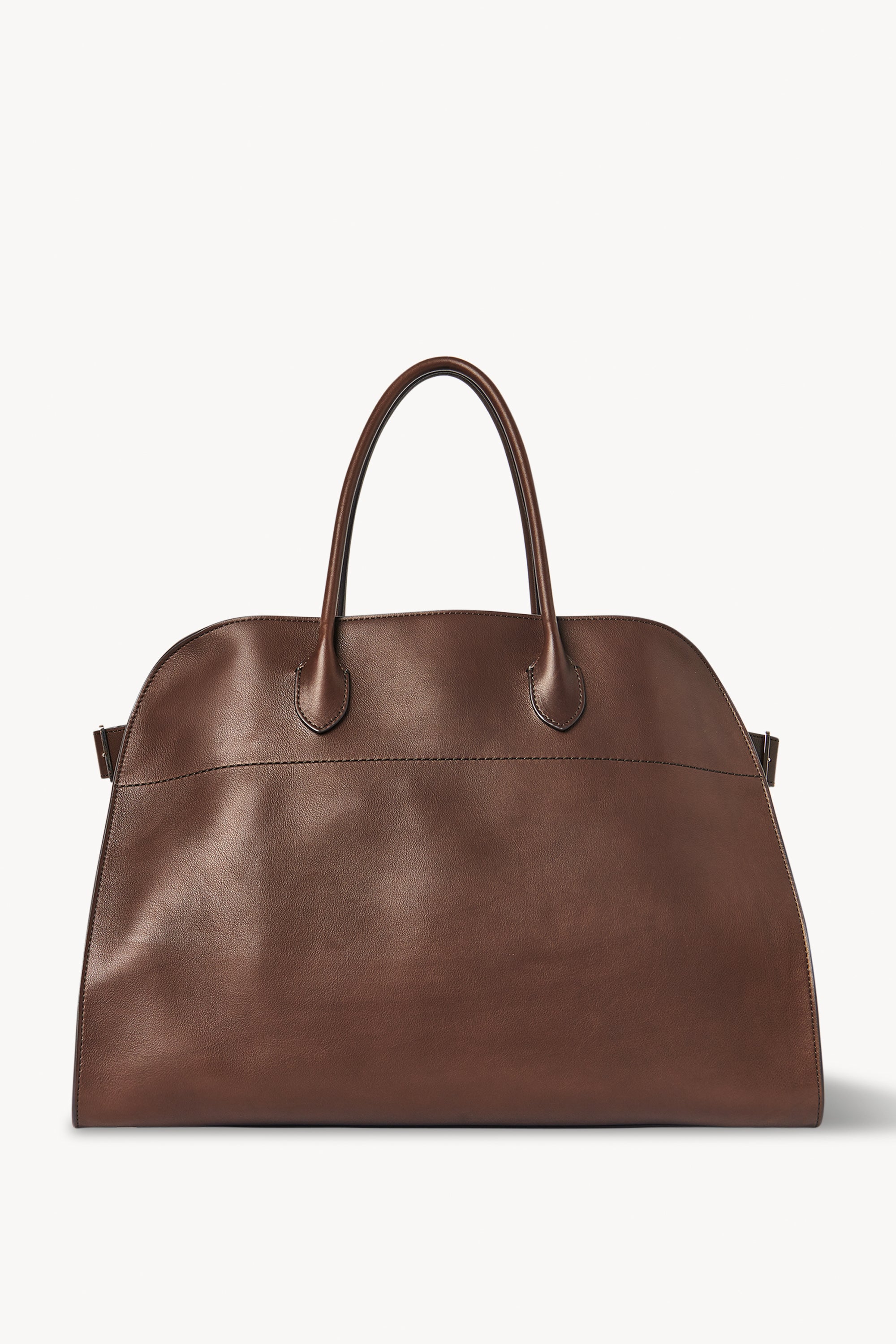 Soft Margaux 17 Leather Tote Bag in Brown - The Row