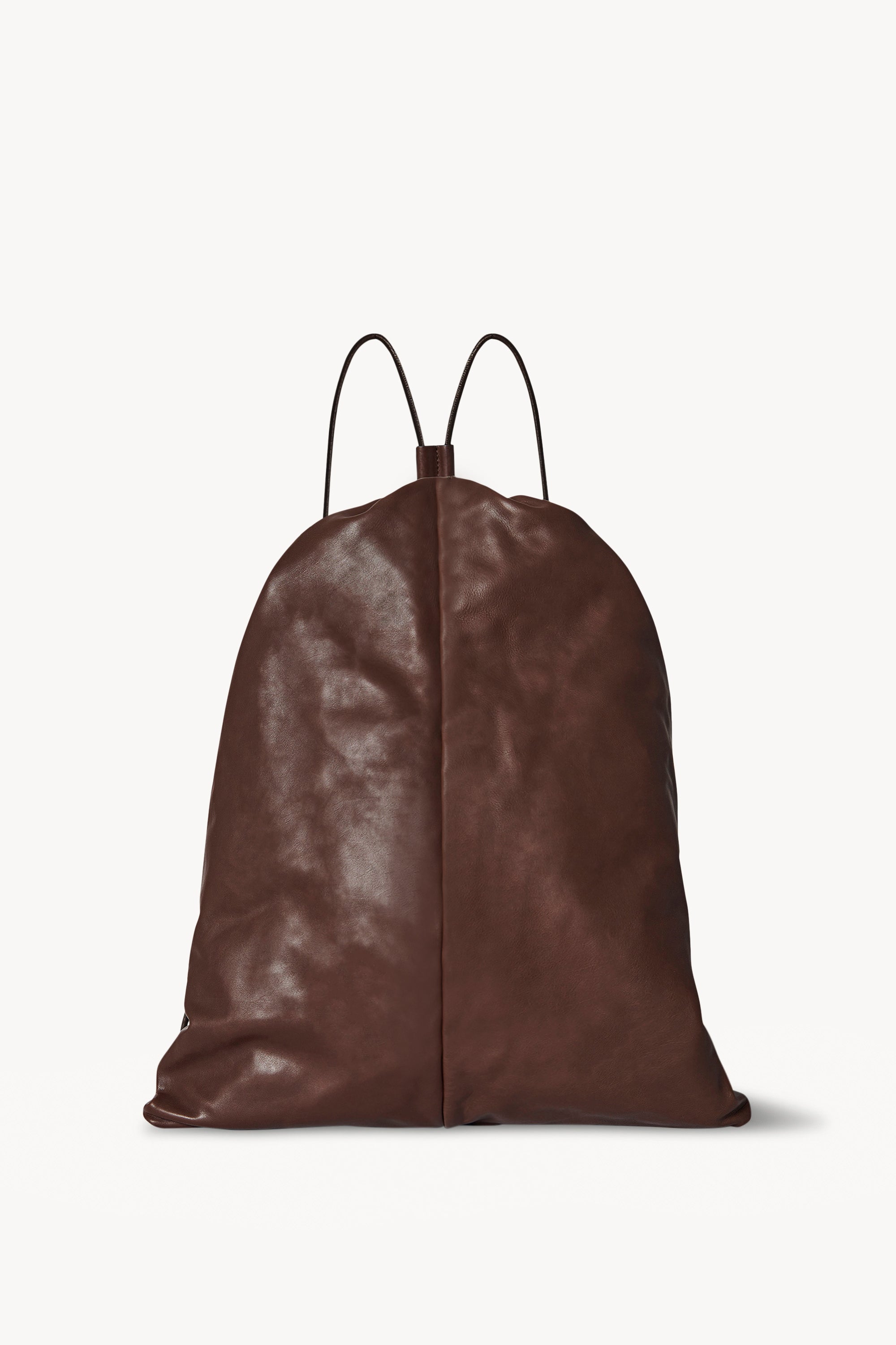 Leather Drawstring Backpack