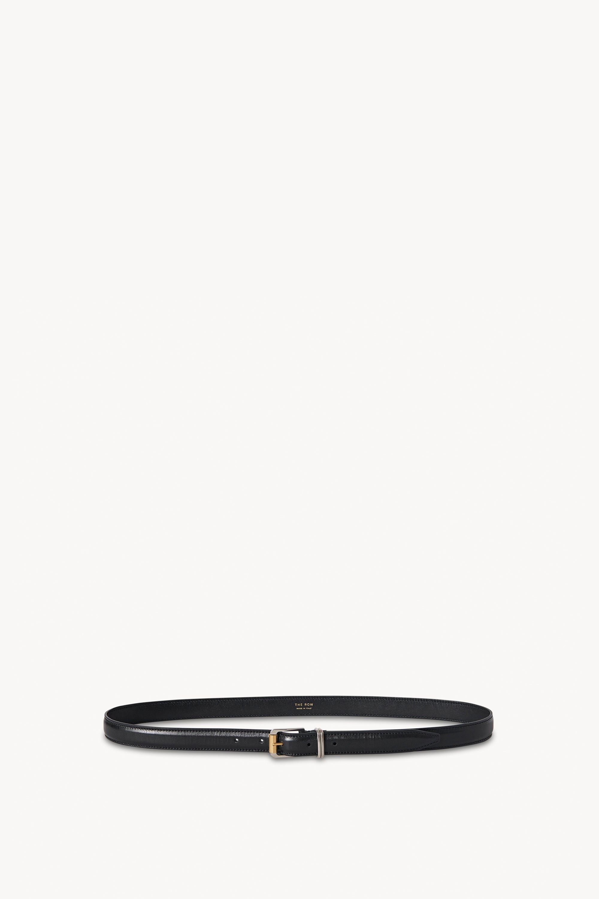 Small Metallic Loop Belt Black in Leather – The Row