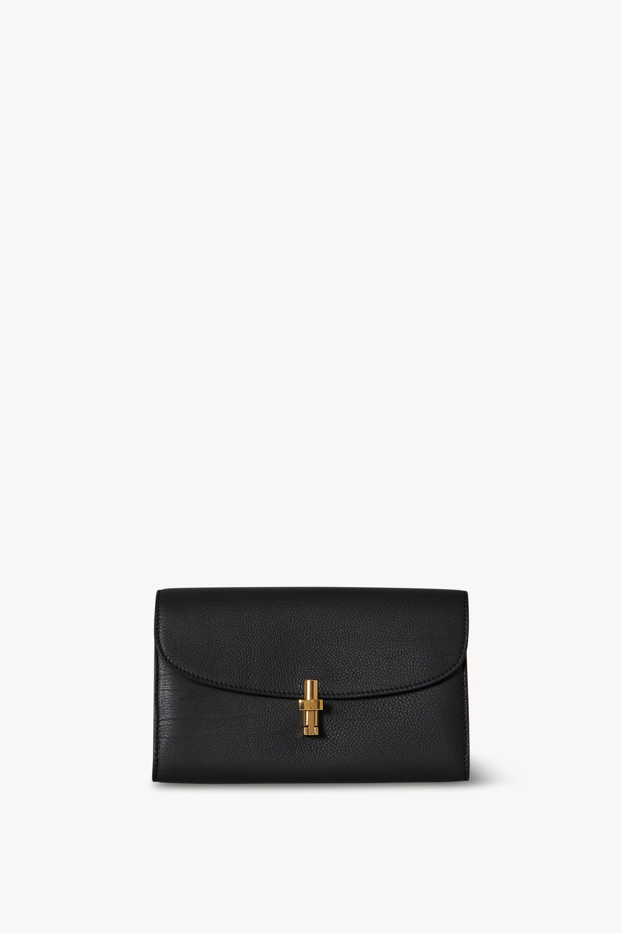 Sofia Continental Wallet Black in Leather – The Row