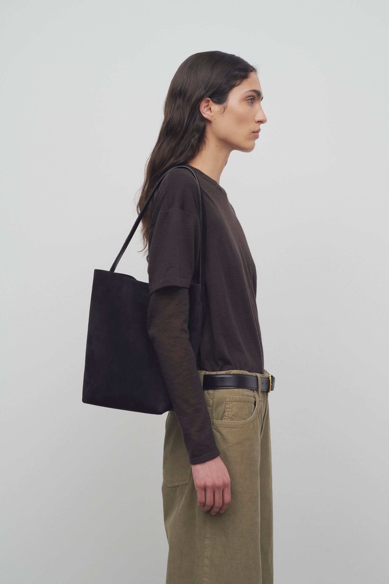 Medium N/S Park Tote スエードバッグ ブラック – The Row