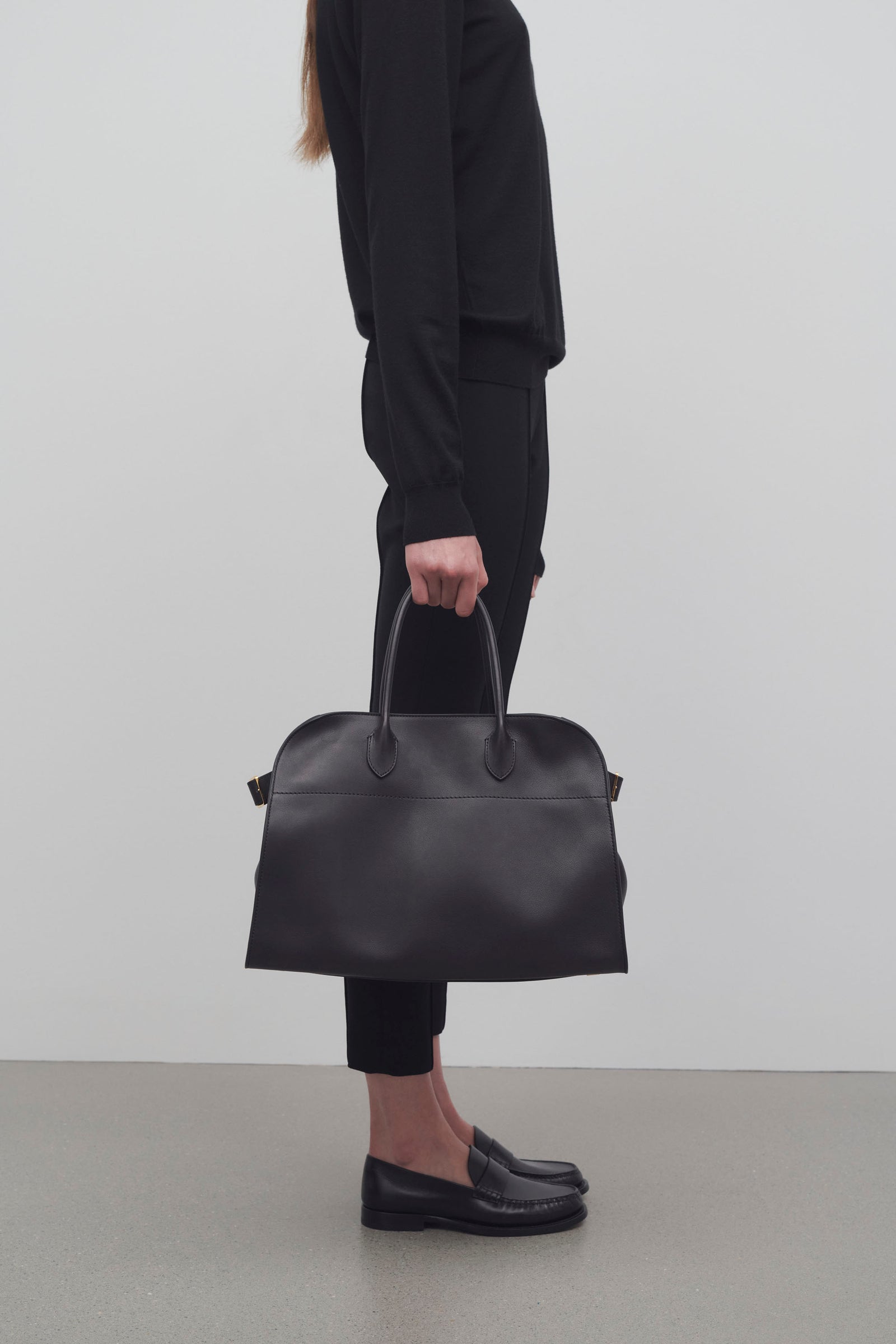 Soft Margaux 15 Bag Black in Leather – The Row