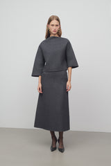 Lison Skirt in Wool and Nylon