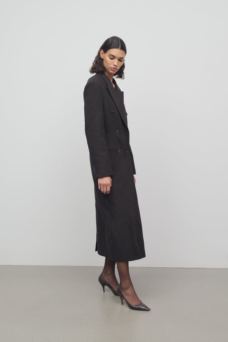 Duras Coat in Cotton and Wool