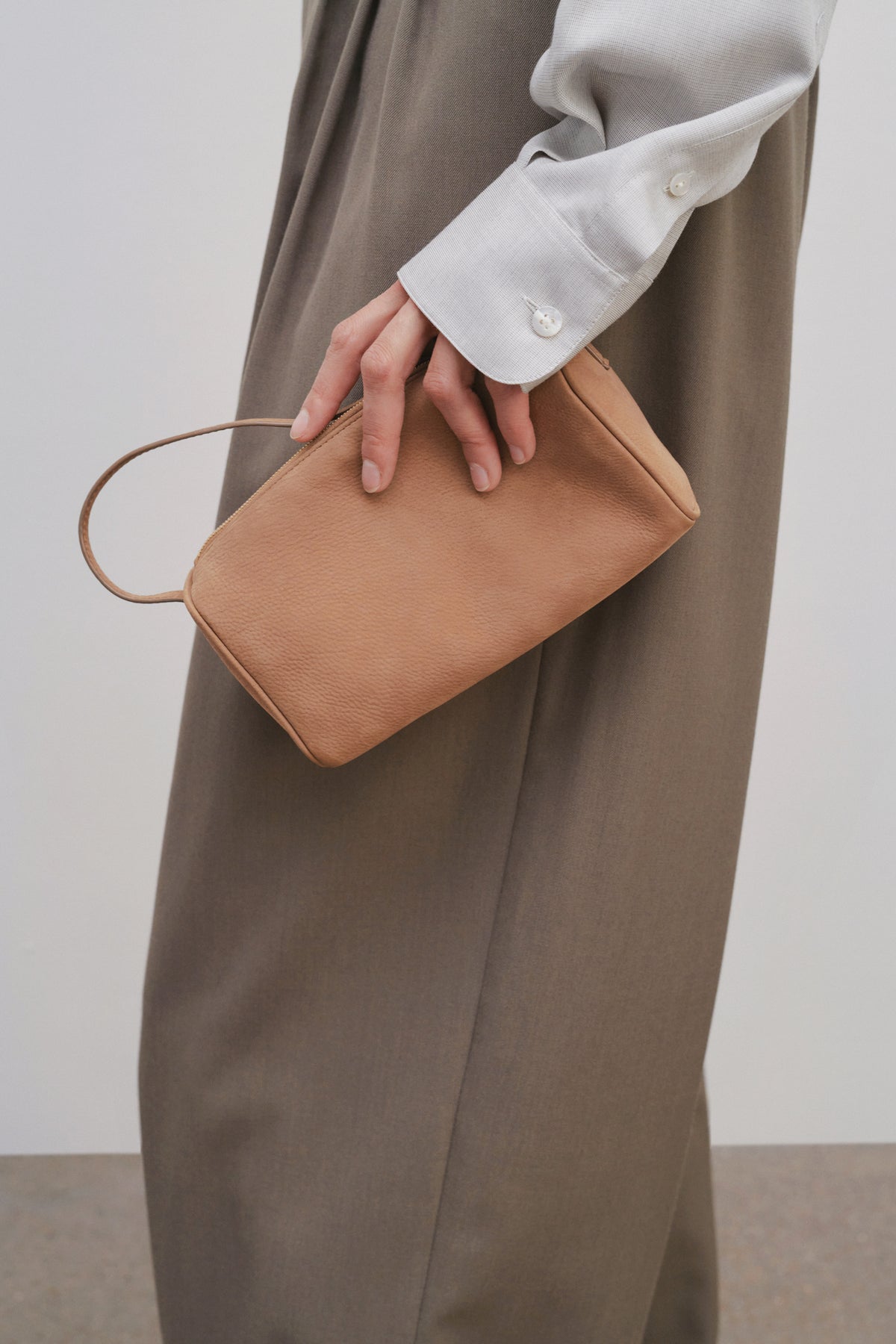 The Row 90s Shoulder Bag In Nubuck Leather in Brown