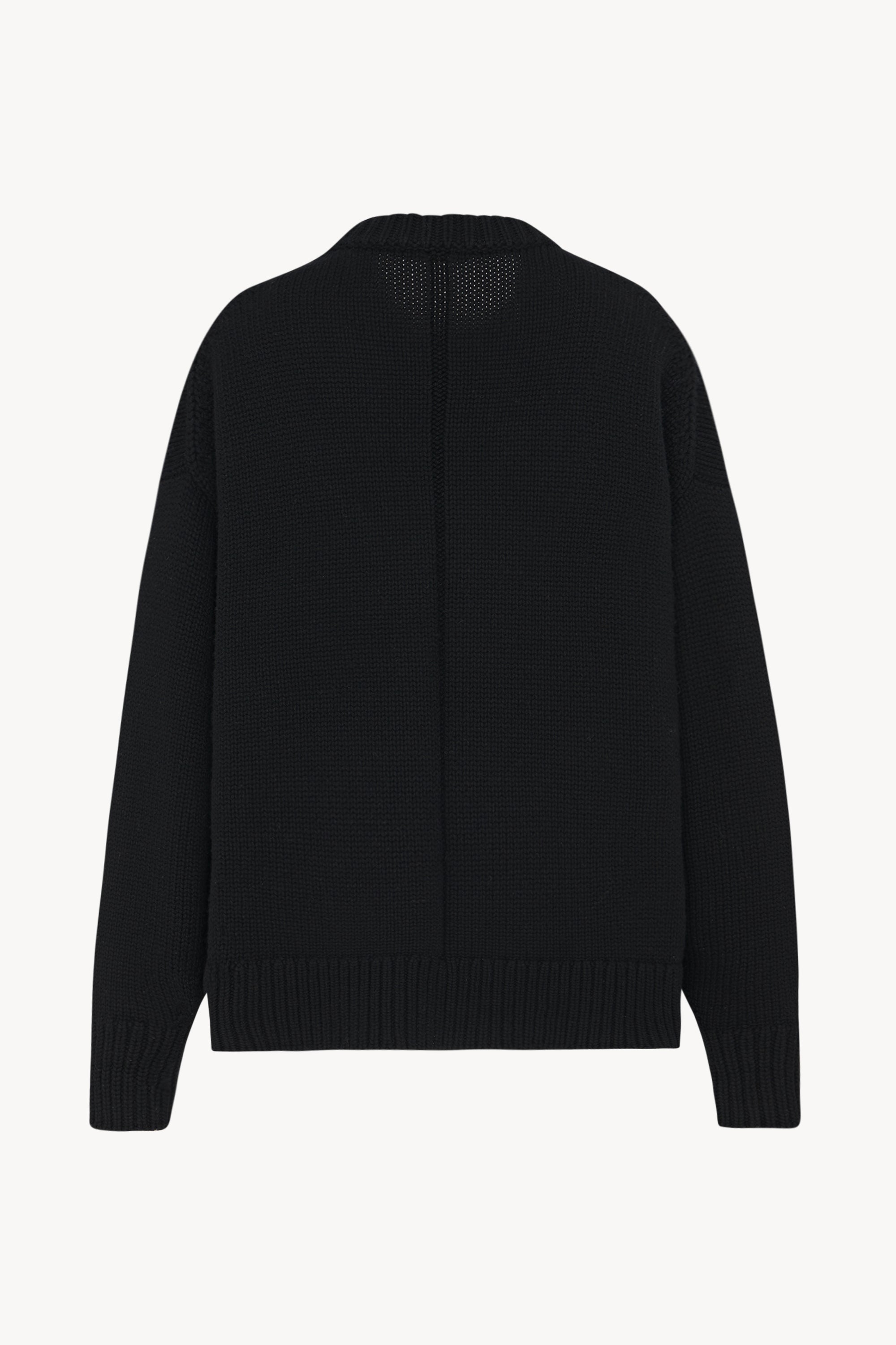 Ophelia Sweater Black in Wool and Cashmere – The Row