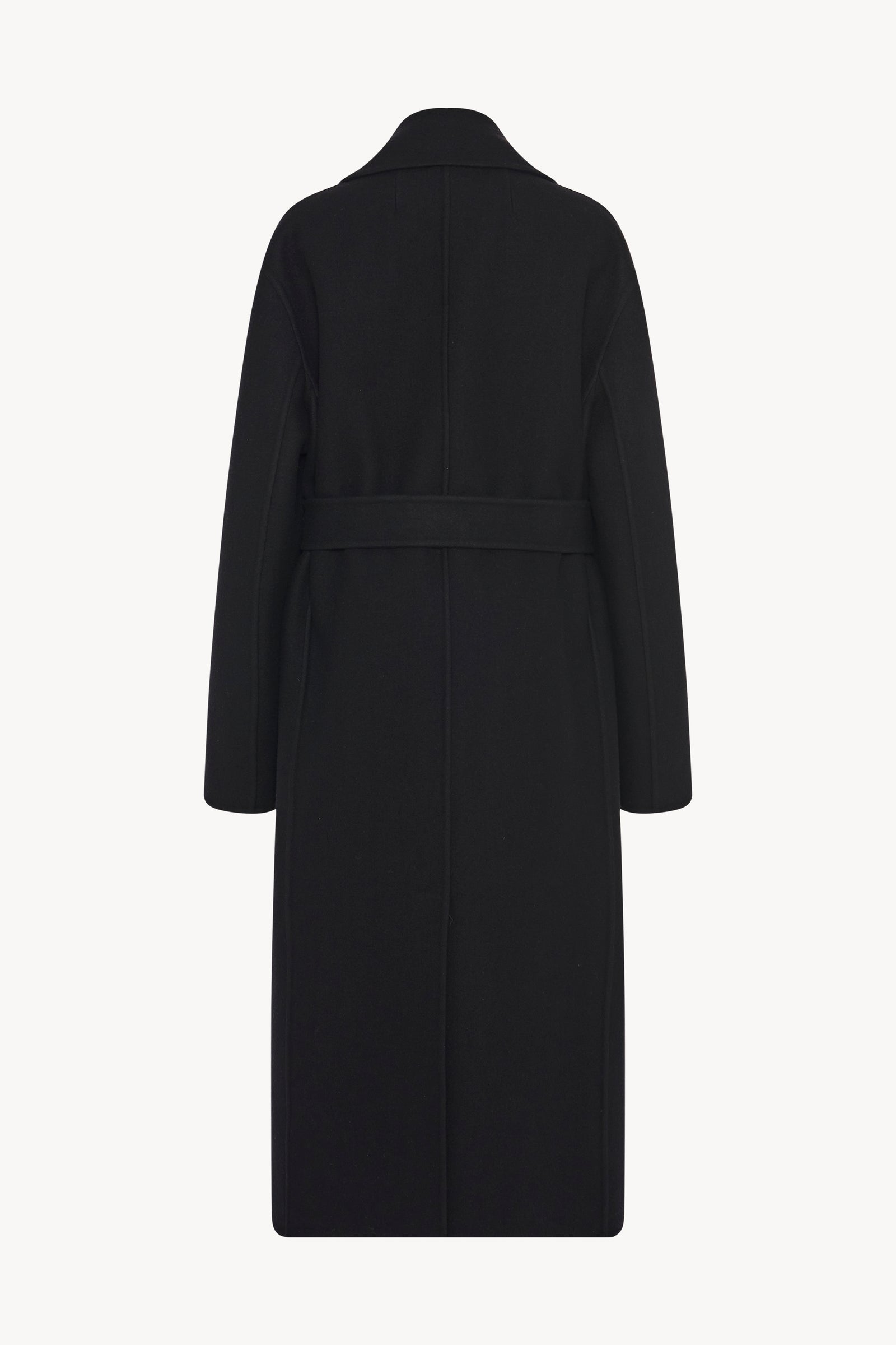 Malika Coat Black in Wool and Cashmere – The Row