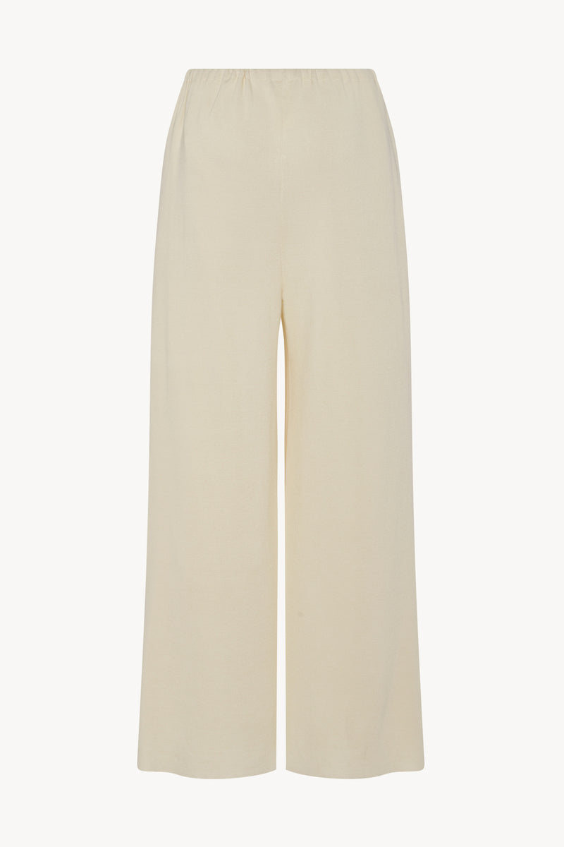 Delphine Pant White in Silk and Cotton – The Row