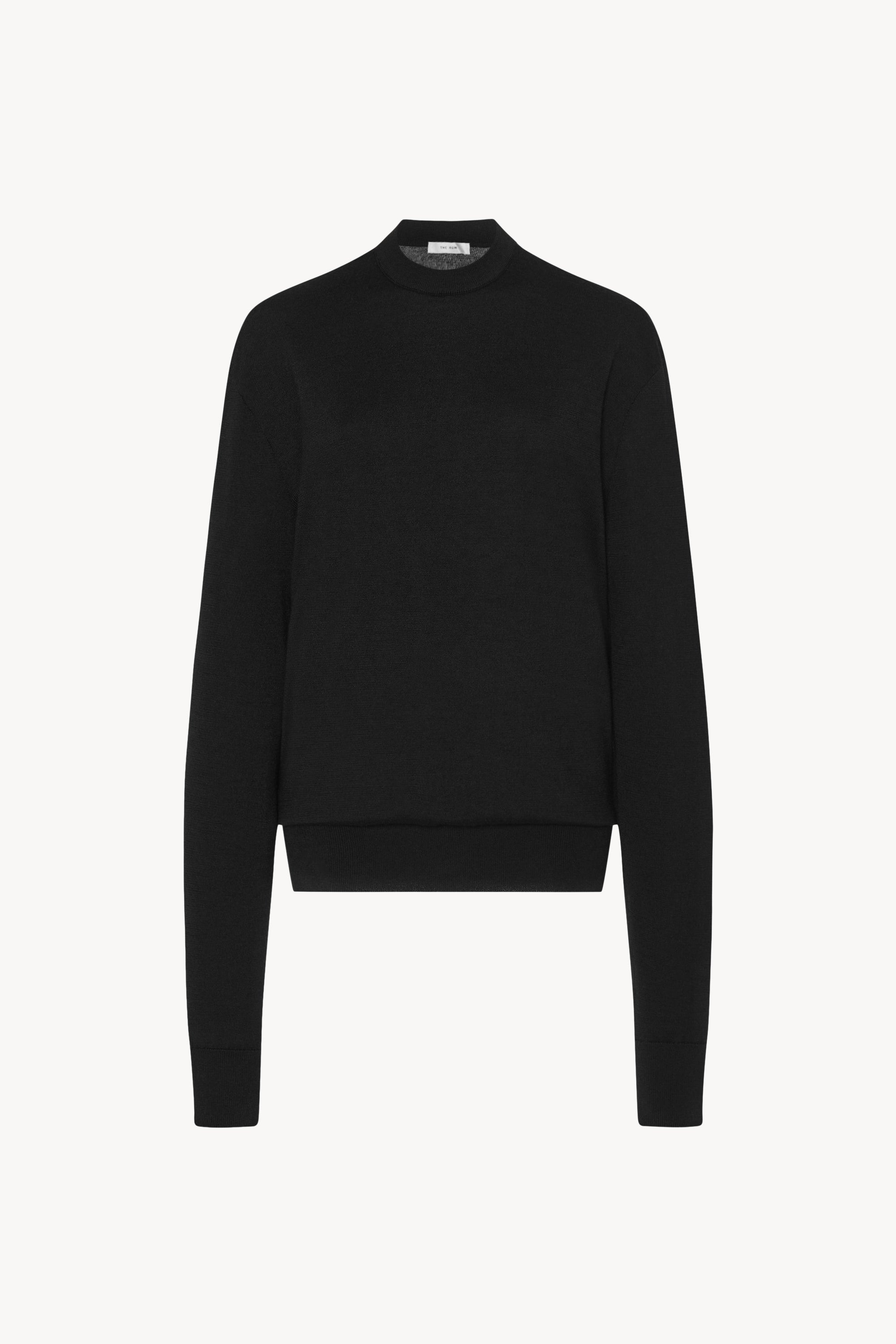 Druyes Top Black In Wool And Cashmere – The Row