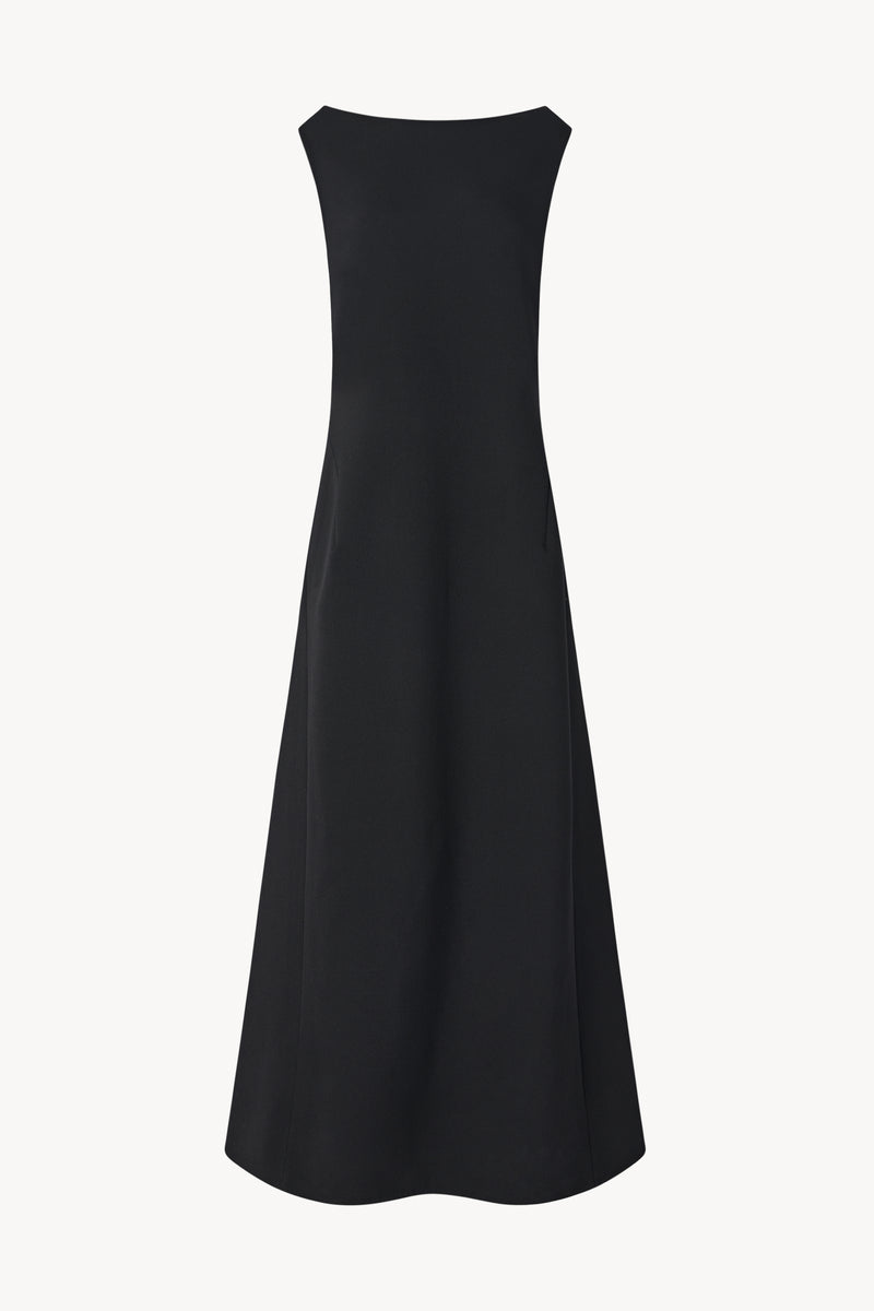 Rhea Dress Black in Virgin Wool – The Row