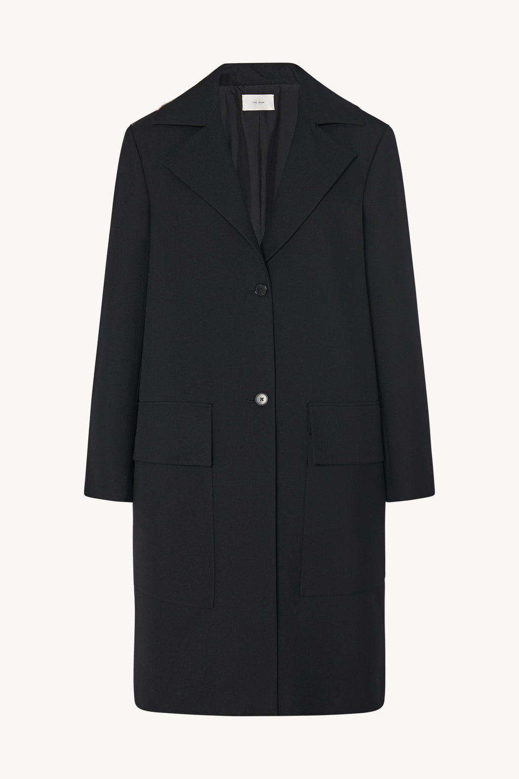 Nat Coat Black in Virgin Wool The Row