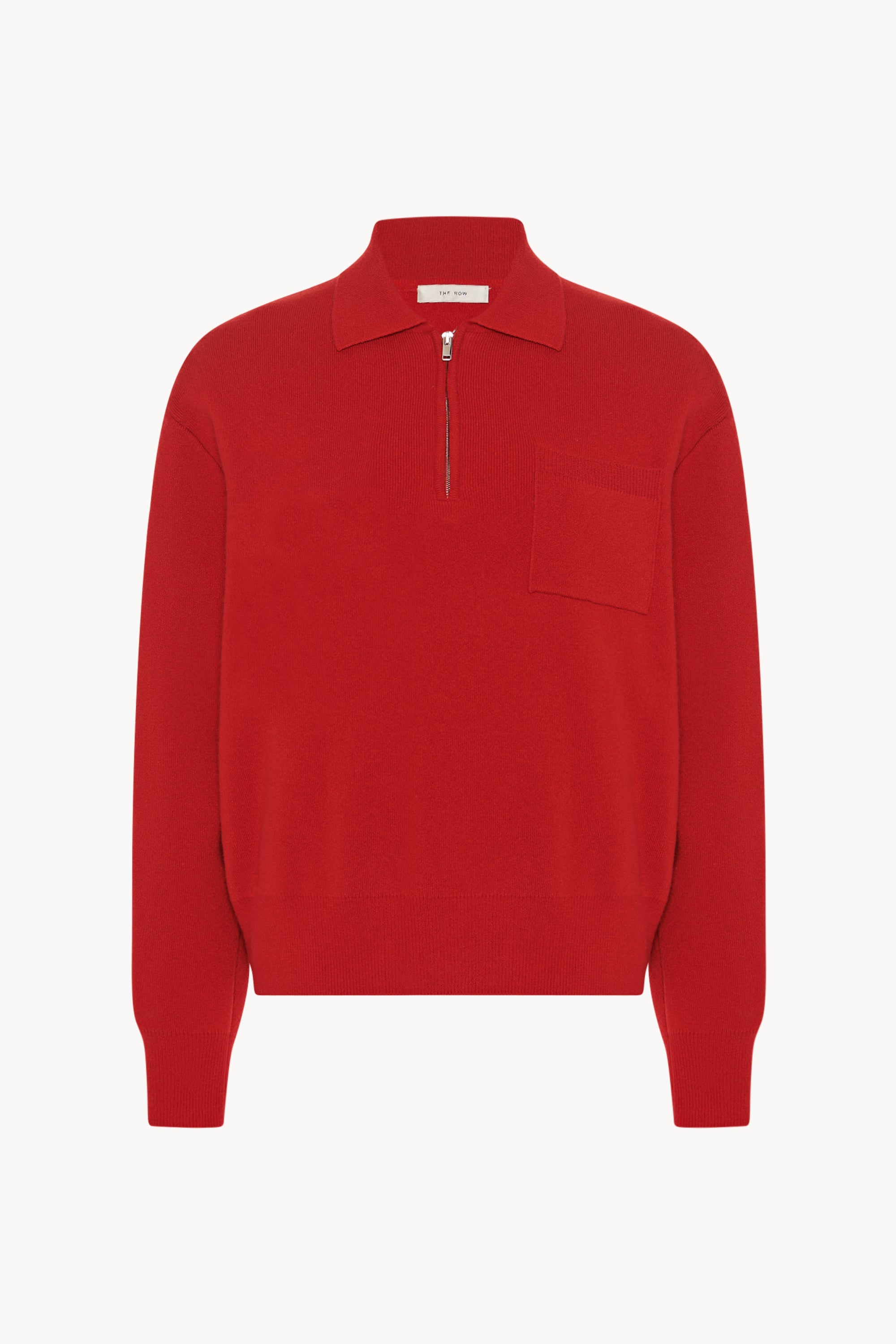 Halvar Polo Sweater Red in Cashmere – The Row