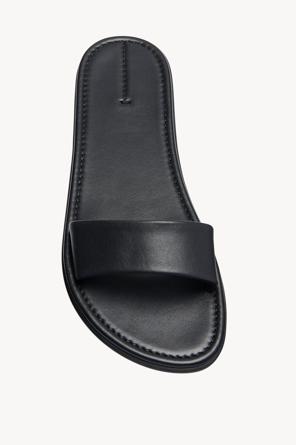 Black sales slides leather