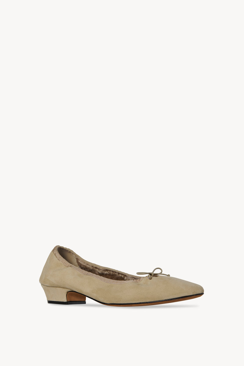 Awar Heeled Ballerina in Suede