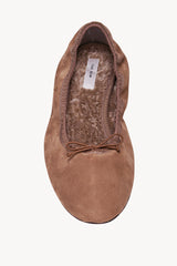 Awar Ballerine con Tacco in Pelle Scamosciata