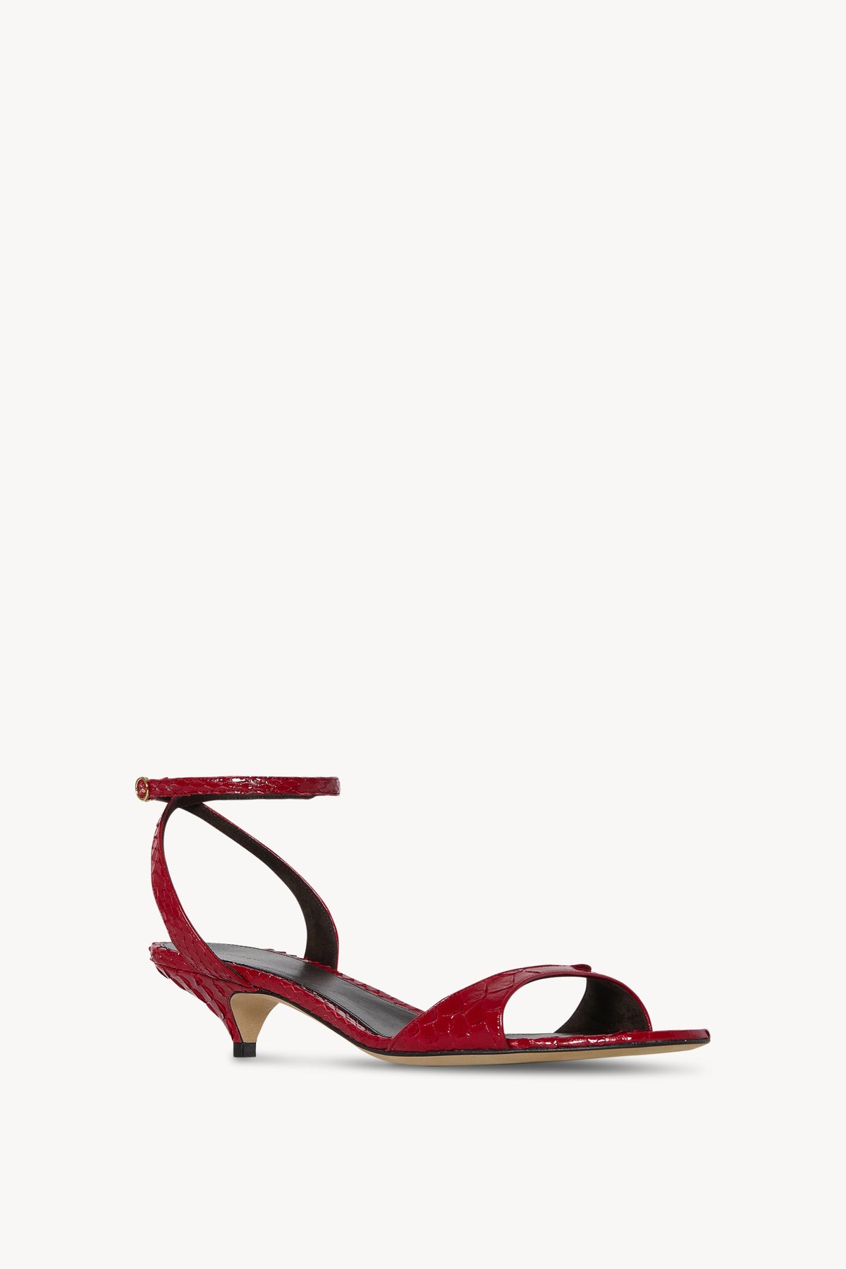 Vika Ankle Strap Kitten Heel in Python