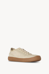 Canvas Sneakers in Viscose and Linen