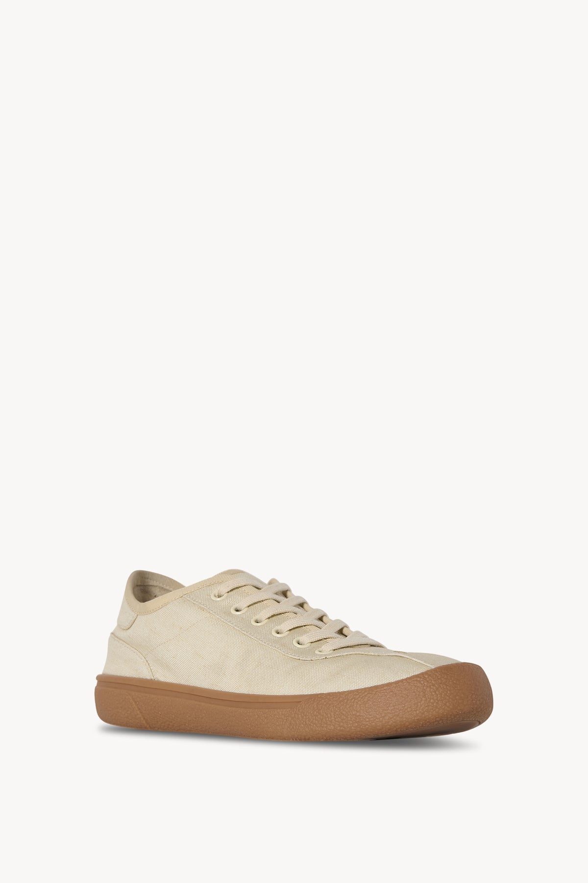 Canvas Sneaker in Viscose and Linen