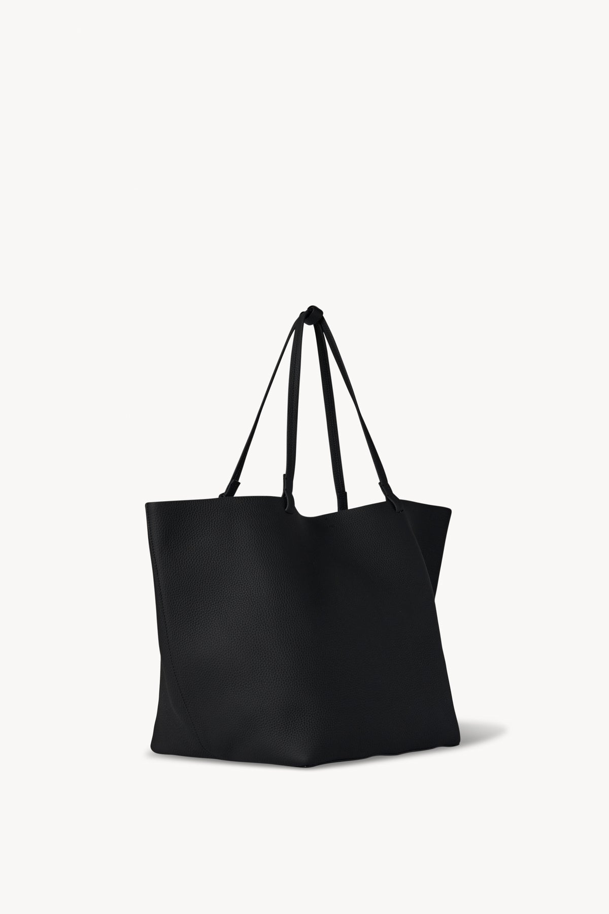The Row Lux Satchel Leather Tote In Black