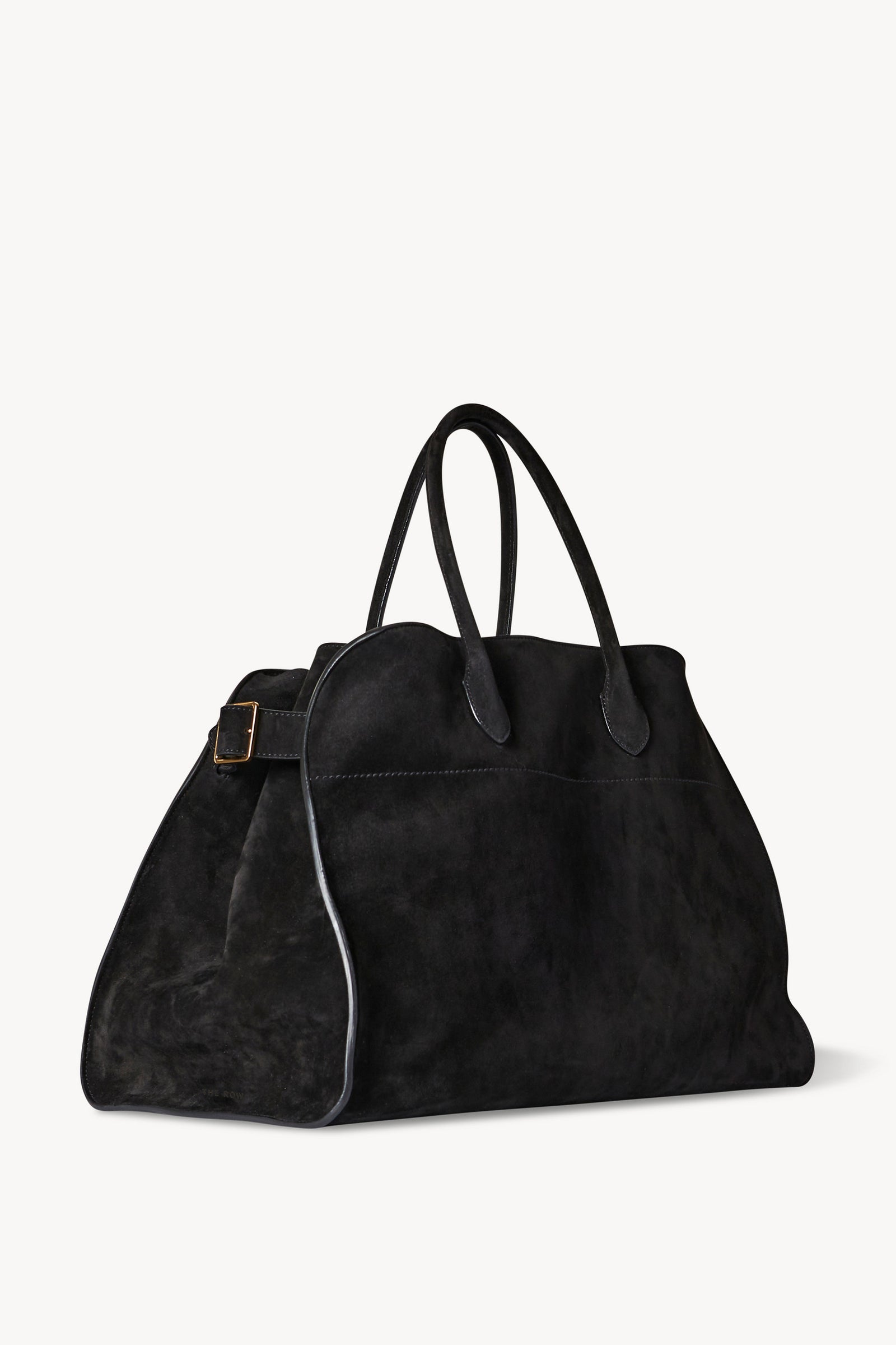 Soft Margaux 17 Bag Black in Suede – The Row