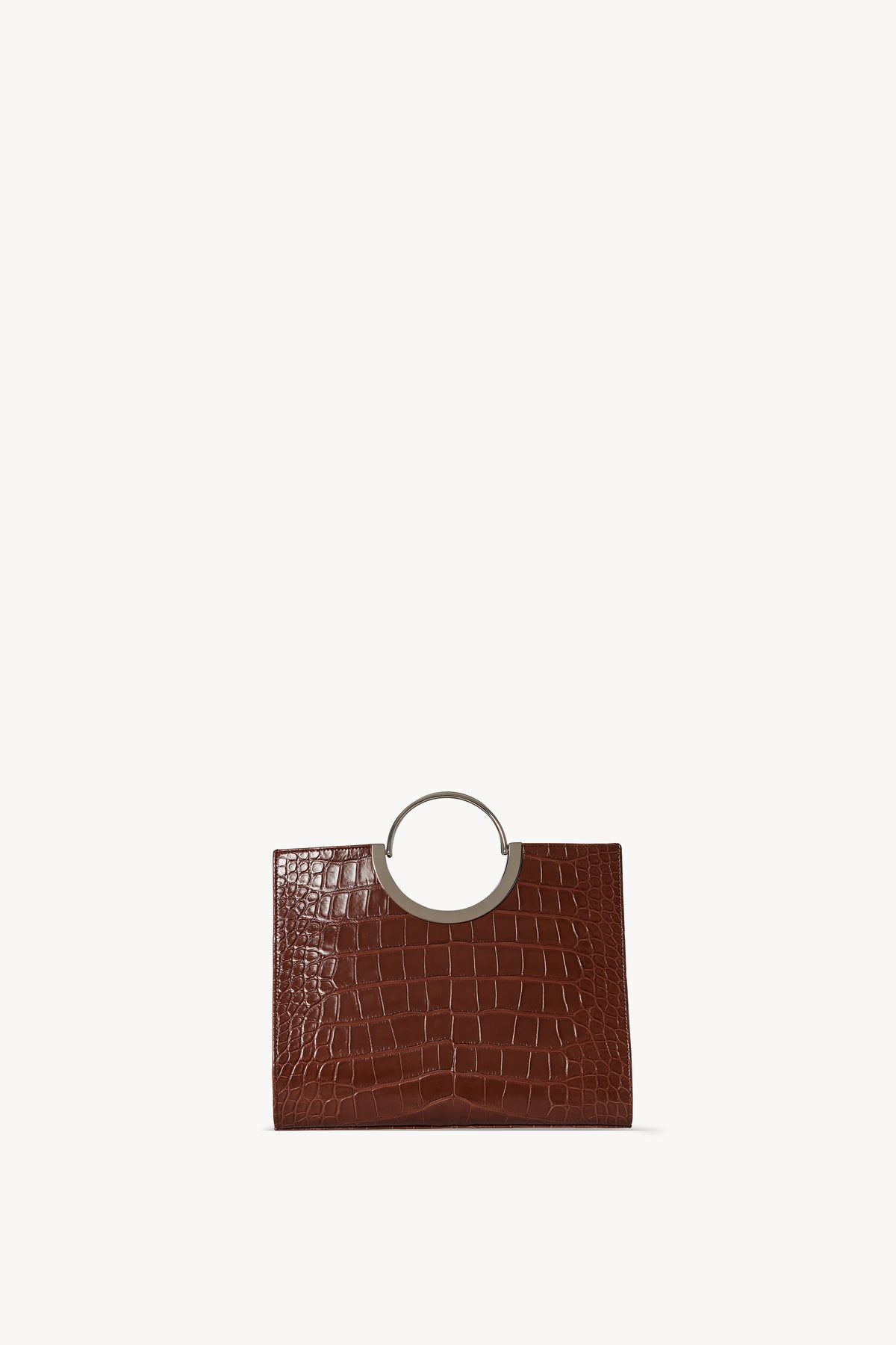 The Row Alligator Drum Leather Bowler Bag - Brown Crossbody Bags