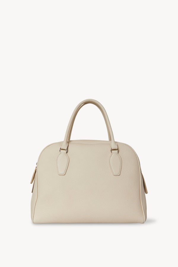 The Row Soft Margaux Leather Top Handle Bag in Natural