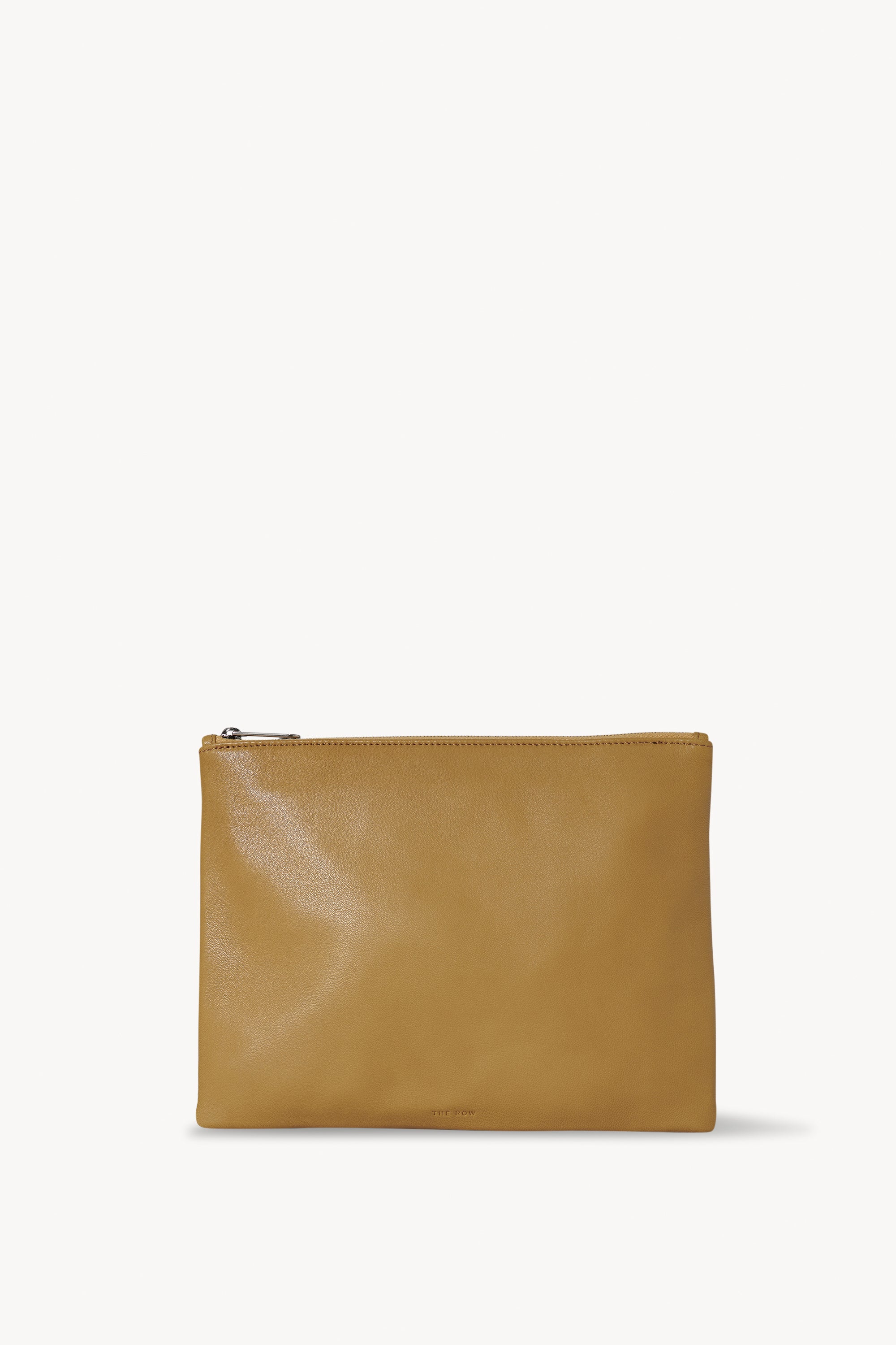 Allegra Clutch Tan in Leather – The Row