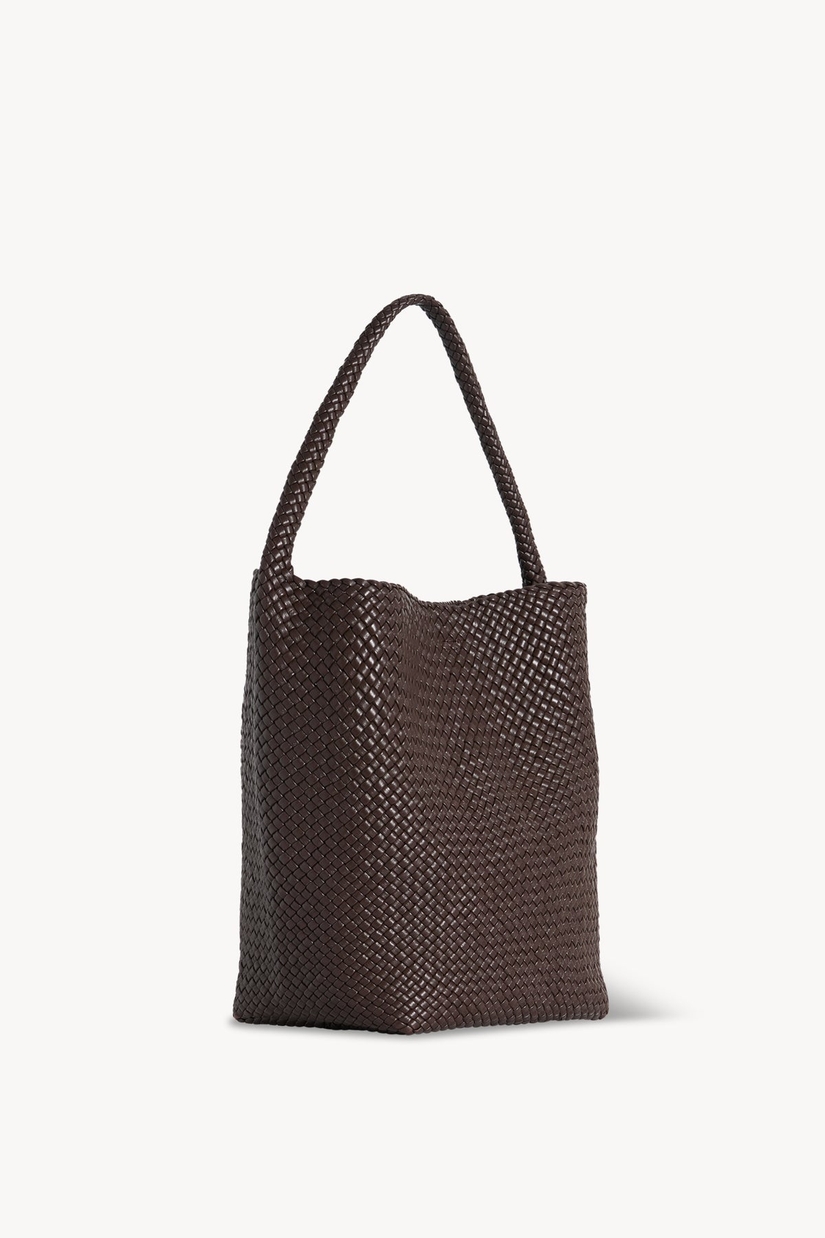 Medium Woven N/S Tote 가죽 백