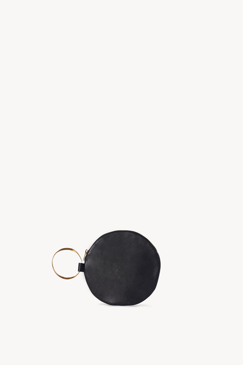 Round Bracelet Clutch in Leather