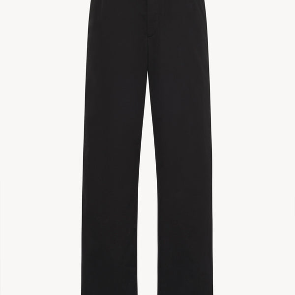 Jonah Pant Black in Cotton and Cashmere – The Row