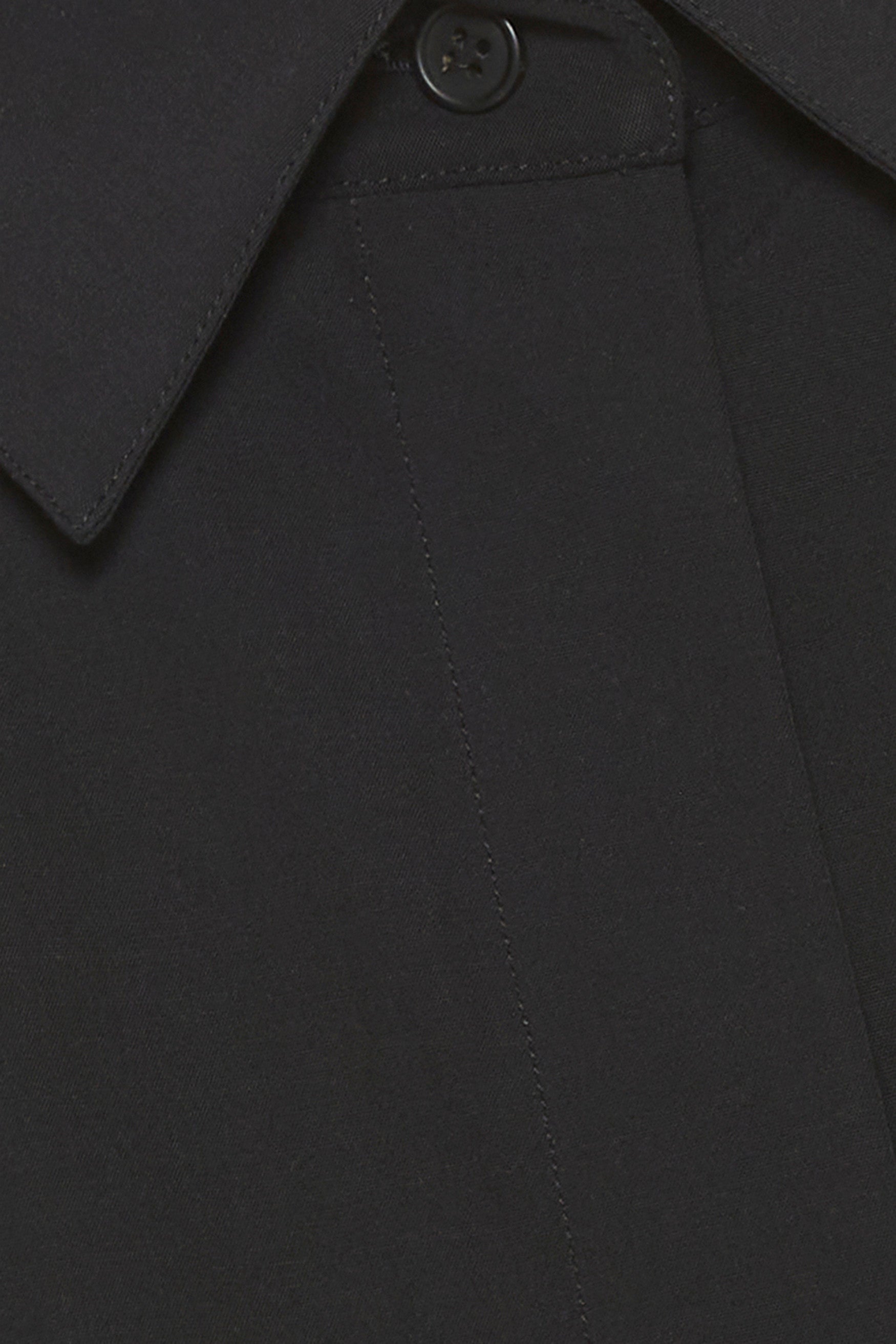 Elada Shirt Black in Viscose and Wool – The Row