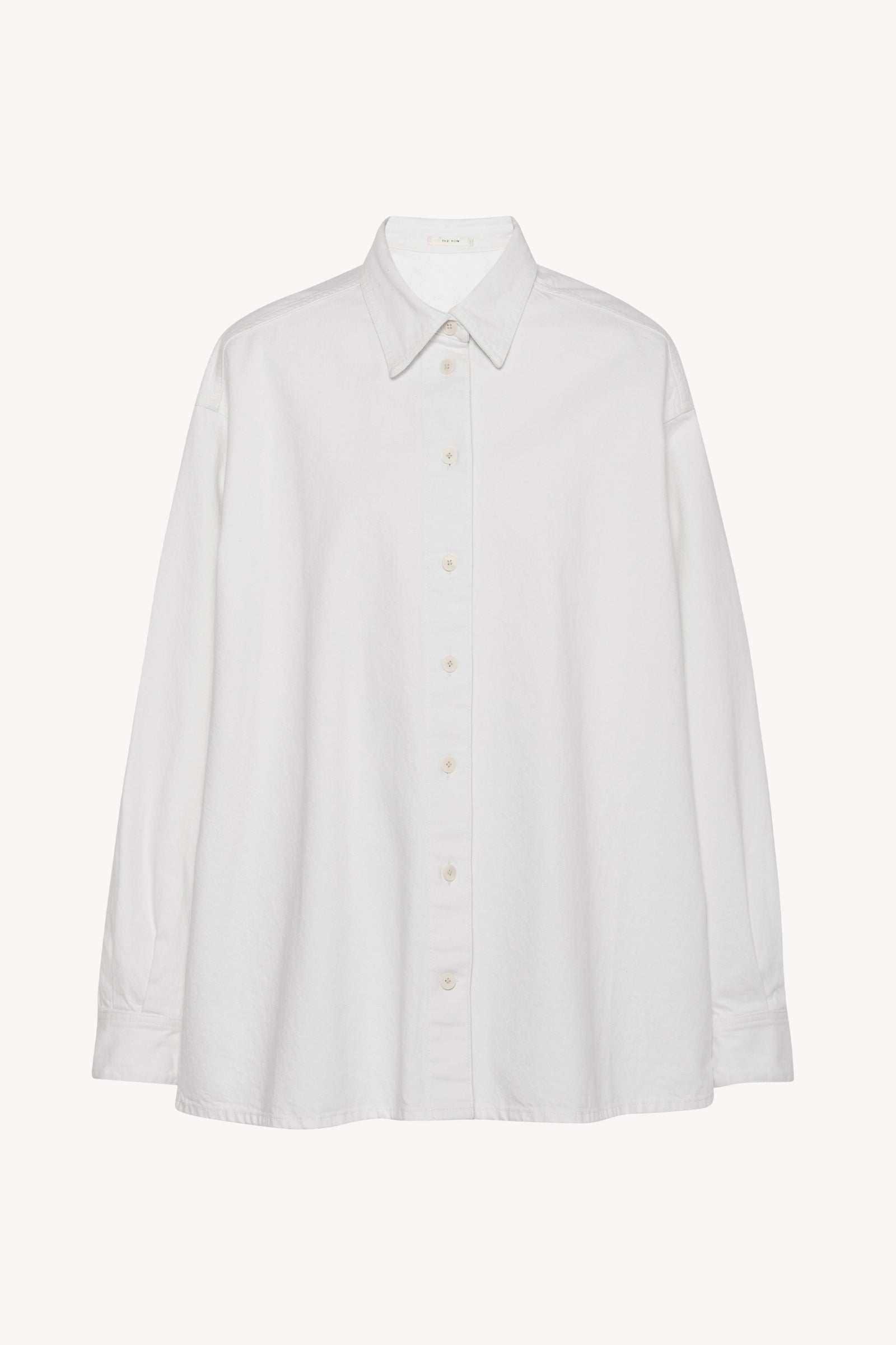 Frannie Shirt White in Denim – The Row