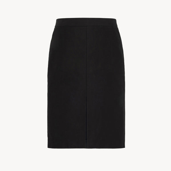 Benson Skirt Black in Cotton and Cashmere – The Row