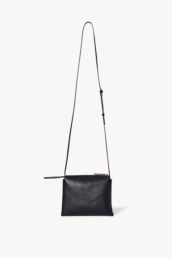 The Row Multi-Pouch Leather And Nylon Cross-Body Bag in Black