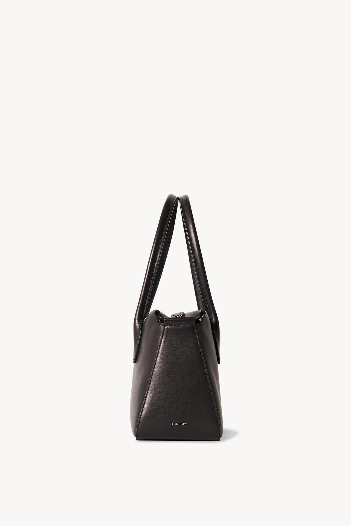 Genuine Leather Top Handle Bag With O Ring/ Black Women's 