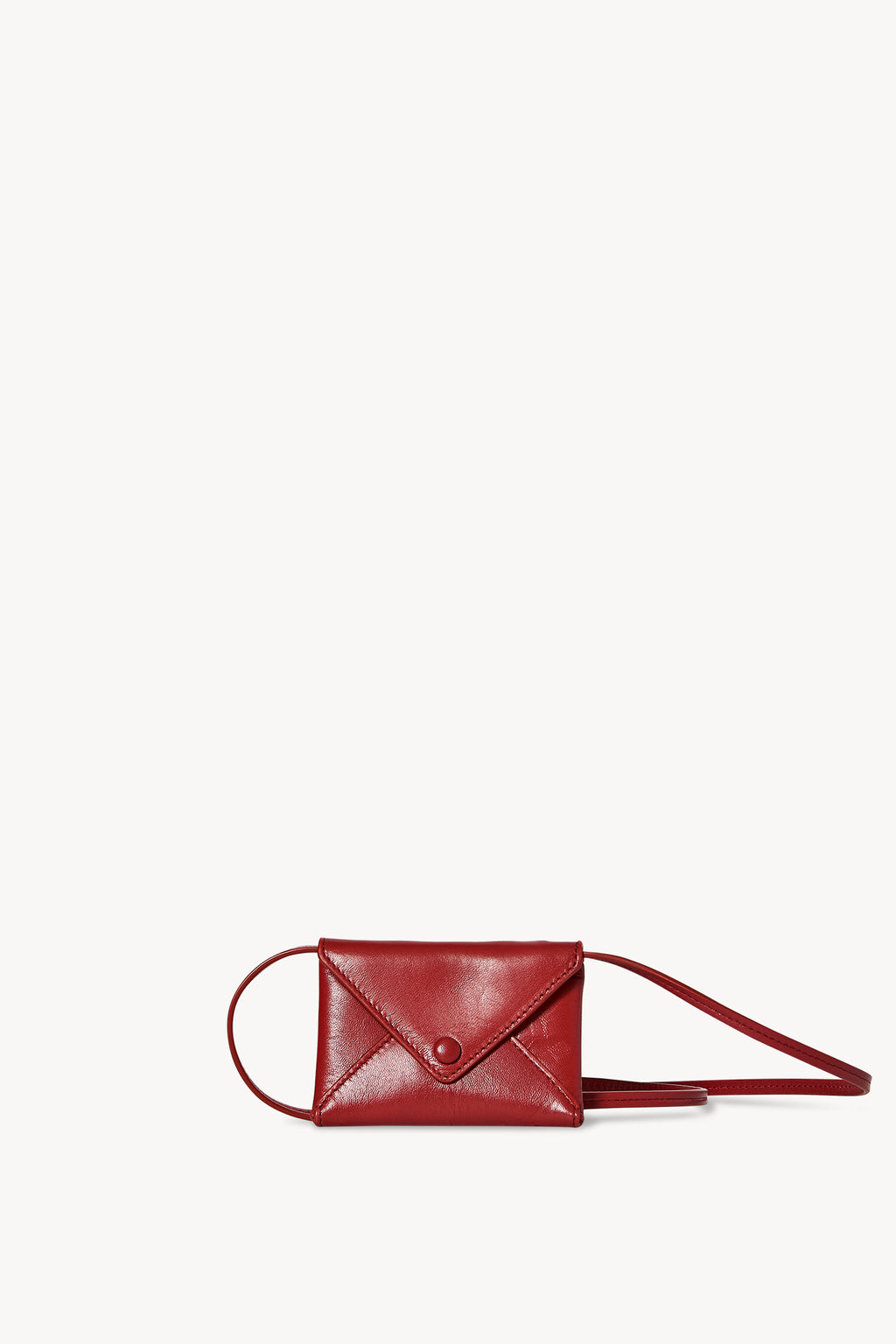 Mini Envelope de piel Rojo The Row